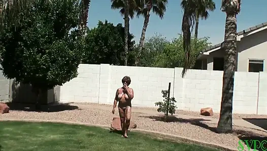 Chain Smoking Granny Masturbates and Poses