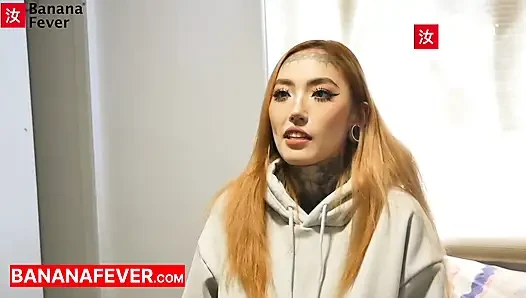 Tower Destroys Jessie Tongue Split – Tall Chinese vs Tattooed Taiwanese Slut