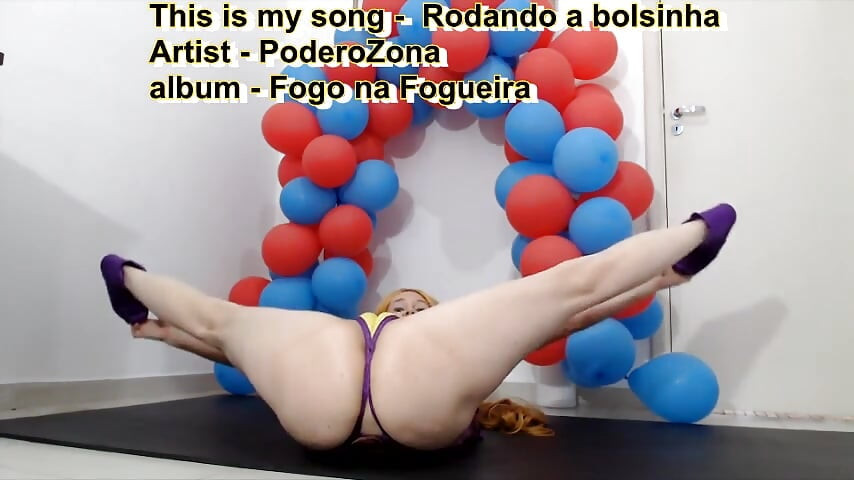 Fetiche de globos se divierten, corrida y mamada