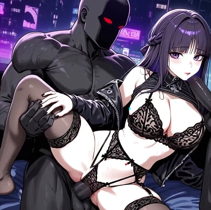 BBC Monsters fucking hot chick in the streets threesome