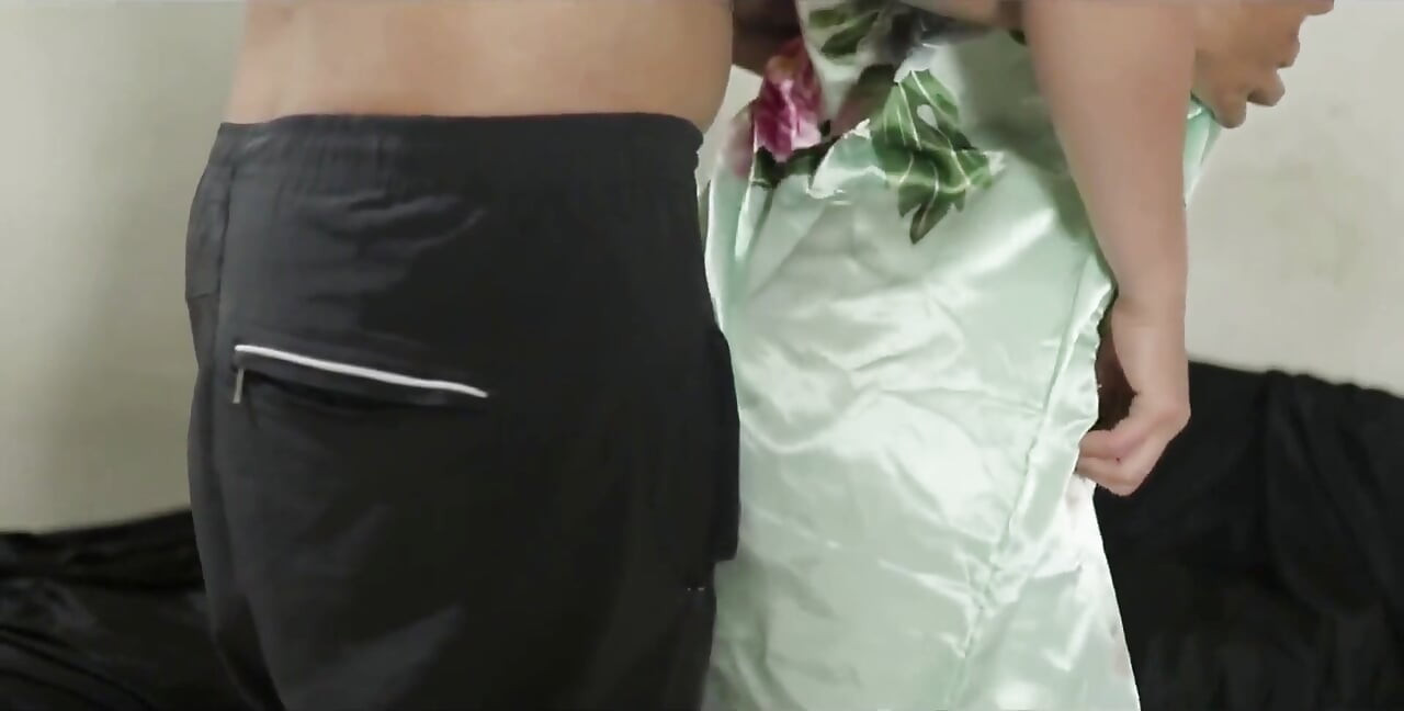 Indian Muslim Hijab Satin Lingerie Big Ass Creampie Doggy