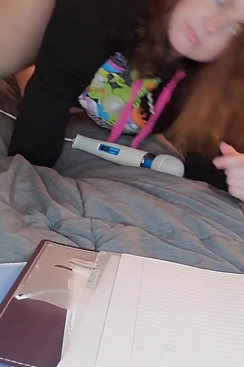BBW Student Masturbates Instead of Doing Homework - Kinky Katie
