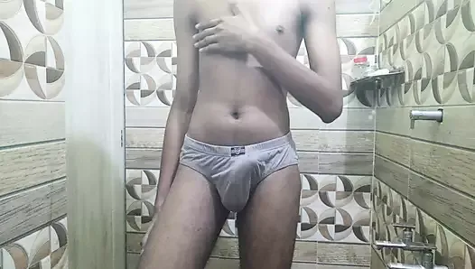 My gay twinnk baby inviting me to fuck his slim ass by sending me a video of him in underwear