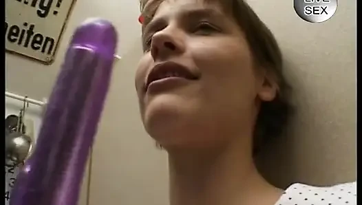 Busty brunette masturbating before handjob and doggystyle