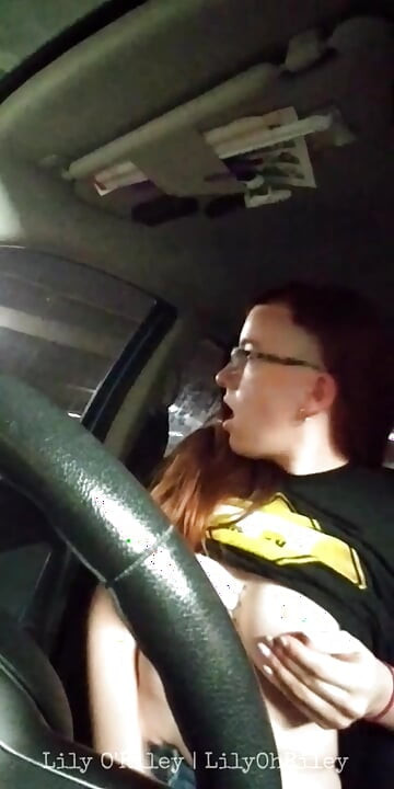 Risky Parking Garage Clit Rubbing Car Masturbation