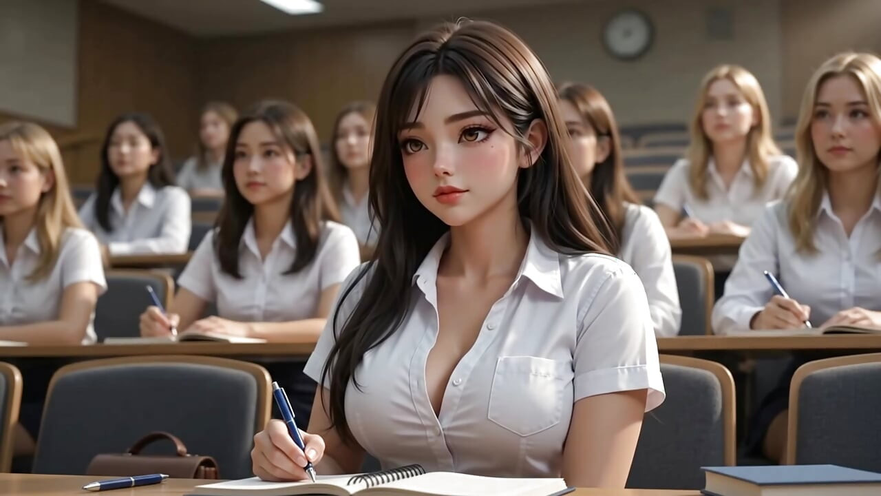 Adult Student Seduces Her Professor – After Hours (AI Generated)