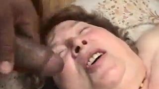 Old White Granny Taking 2 Cocks