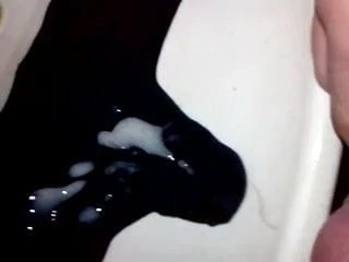 cum on black panties