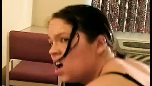 Hung black guy fucks big breasted plus-sized chick