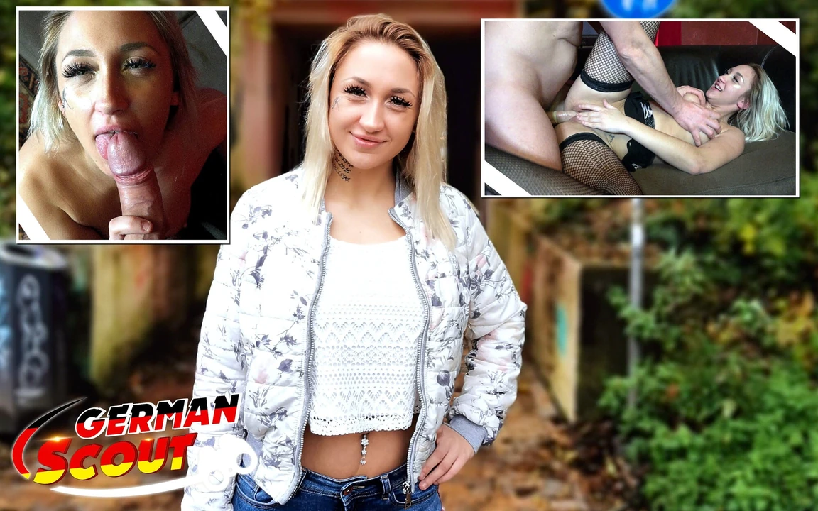 Nemački izviđač - plavokosa devojka Gina razgovara sa prvim porno kastingom na ulici