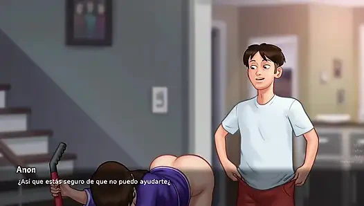 Stepmom Fucks her tenant rich in every part of her house until he leaves his balls without cum - summertime saga