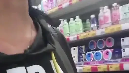 Shaving Pussy in Shop Toilet