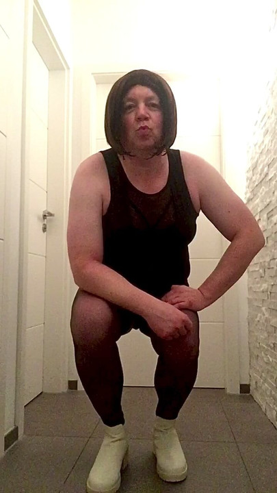 Stockings Mesh-Dress Pantyhose Boots - Nicki-Crossdress