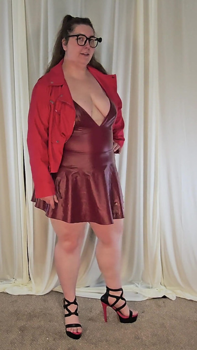 Tall BBW Tempting in Leather Try on Haul