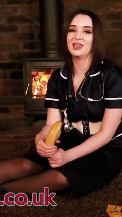 British Nurse Teaches You How To Put On A Condom And Wank Your Cock | Clip 1