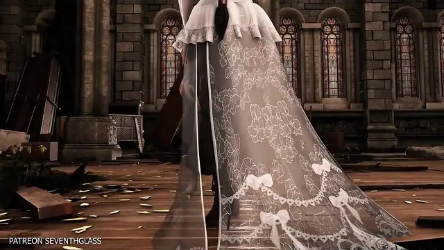 Финальная фантазия VII Tifa на день рождения SSR от SeventhGlass Анимация со звуком, 3D хентай порно