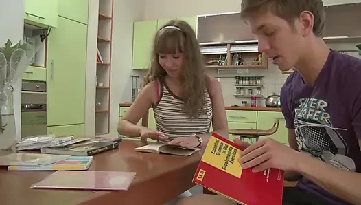 Adorable teen with small tits gets anally slammed