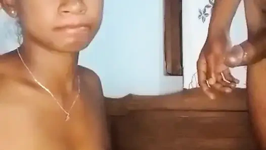 She sucks well and swallows his cum at the end