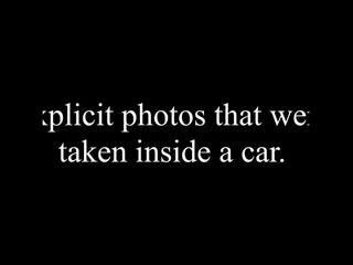 Expliciete foto's in de auto.