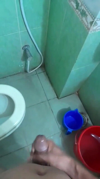 Bengali Boy's Solo Masturbation in the Bathroom | Clip 1