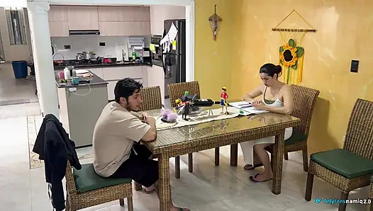 I fucked my girlfriend's daughter in front of her and she didn't notice!