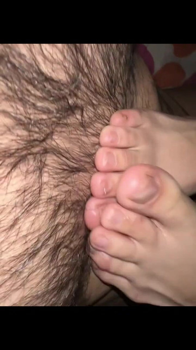 Foot goddess foot dominating her husband while getting fucked | Clip 1