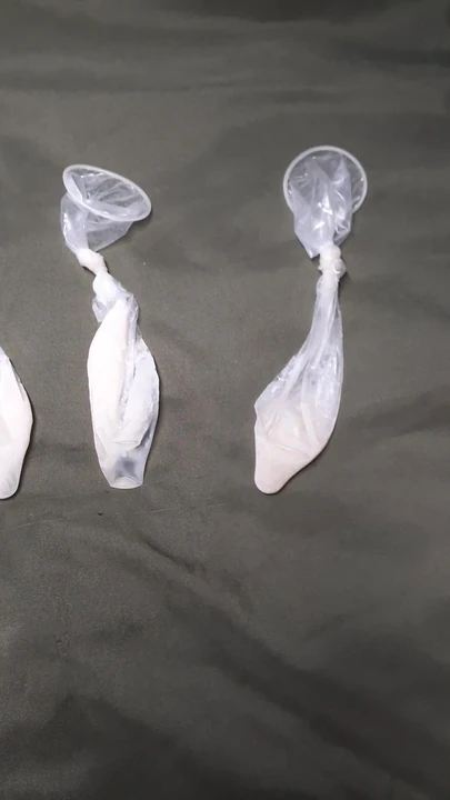 My own frozen cum condom collection