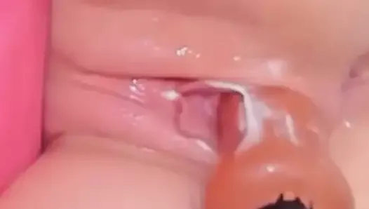 Juicy tight pink pussy orgasm