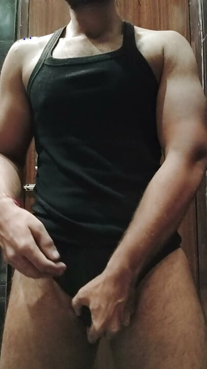 Sex indian hunk oiling dick