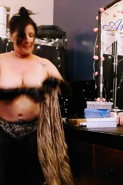 Trying on Sexy Clothes Pantyhose Lingerie