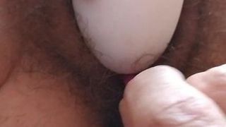 Dana's very hairy pussy clit sucking