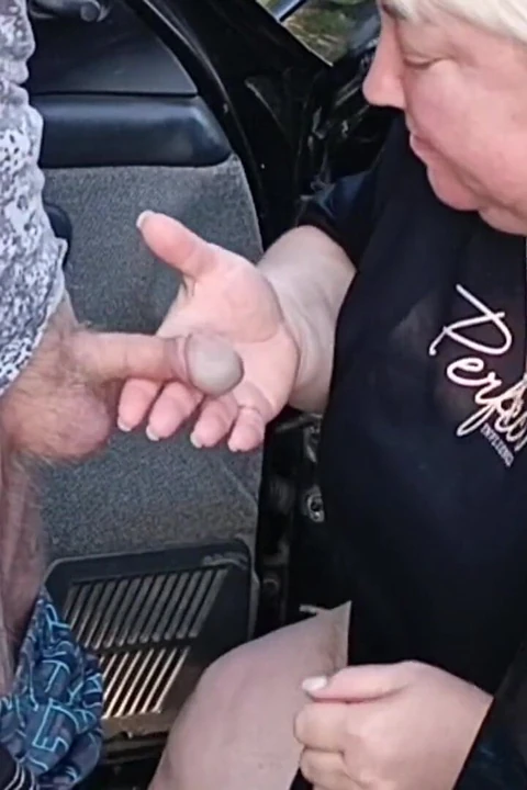 We Arrived with a Friend in a Car to the Park Where She Sucks My Dick and Swallows Cum