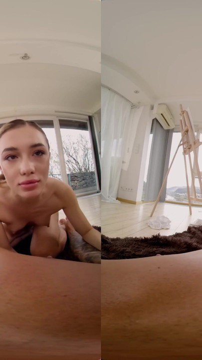 Powerful moment from "Two Czech Babes Fuck Me During Art Class - Virtual Real Porn"