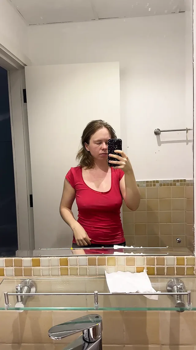 You Can See Her Big Nipples Through Her T-shirt