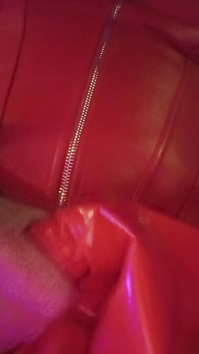 Panty boy trying ted leather and latex