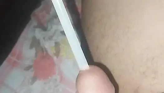 Chubby Small penis boy sounding with objects