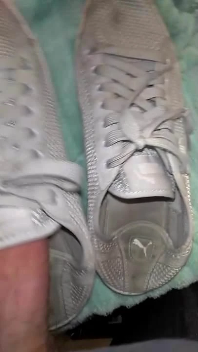 Cum in Her Worn Toeprint Shoes