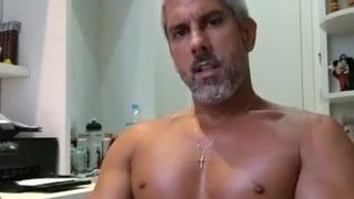 Hot sexy daddy wank and onload his big cock
