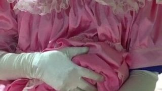 Sissy baby dress - masturbação com fraldas