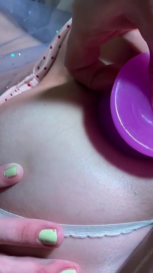 A 7.5 cm wide zucchini deep in my ass. I like it very much | Clip 2