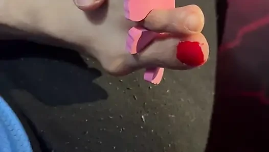 Painting her 4.5 Size feet