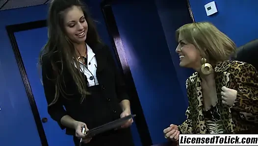 LICENSED TO LICK - Isabella Sky Lesbian Boss Playtime