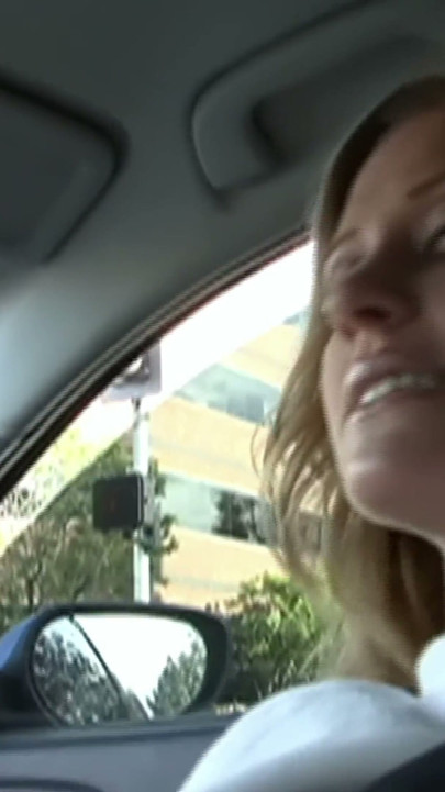 Busty Blonde MILF in a Striped Dress Rides Him on the White Couch