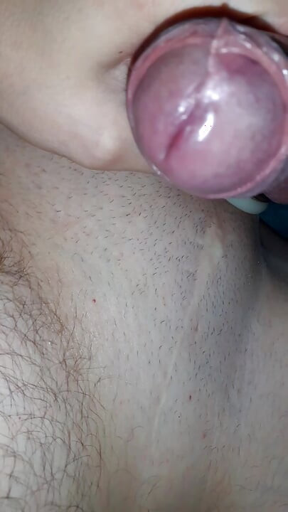 Jerking off thick cock with big balls