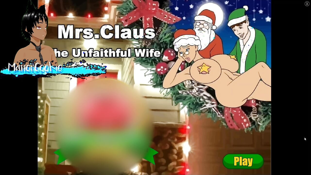 Unfaithful Mrs. Claus - Time to sneak around Santa to sick on tits and fuck her pussy