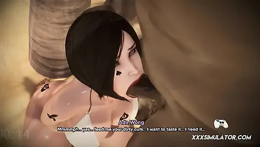 Ada Takes BBC Deep & Moans With Every Creampie