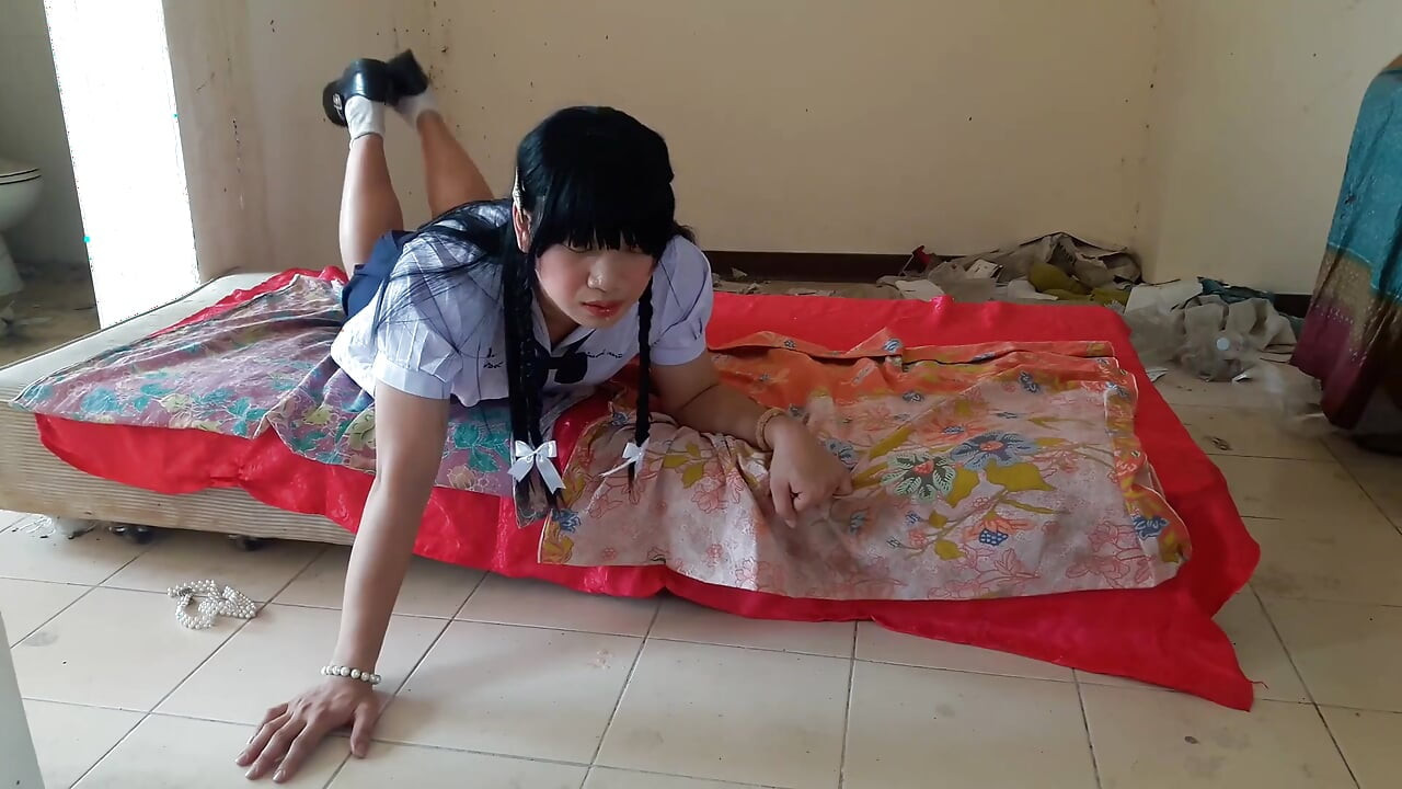 Thai student ladyboy show