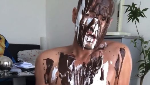 Yogurt chocolate and cum