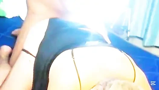 Meine freundin, eine bBW, wird doggystyle gefickt und reitet schwanz