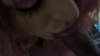Rebecca gets face fucked and cum down throat